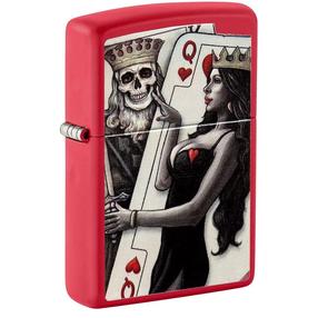 Žiebtuvėlis Zippo 48624 Skull King Queen Beauty, įvairių spalvų