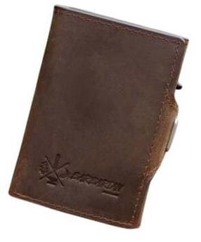 Naudas maks Barbarian Hardbrown, brūna krās., 7 cm x 9.8 cm x 2.5 cm
