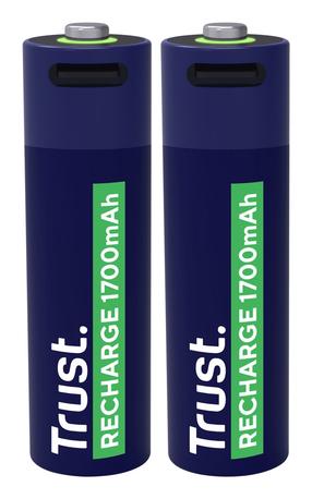 Įkraunamas elementas Trust, AA, 1700 mAh, 2 vnt.