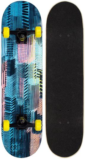 Riedlentė Nijdam Neon Chevron, mėlyna sp./juoda sp./geltona sp.