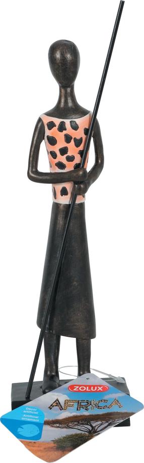 Akvārija dekorācija Zolux Africa Guardian 352215, brūna krās./melna krās., 7.5 cm