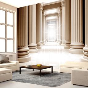 Fototapete Artgeist In The Ancient Pantheon - Greek Temple Architecture With Columns LNEW011389, 140 cm x 200 cm