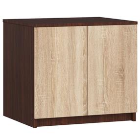 Spintelė Akord S60, sonoma ąžuolo sp./tamsaus ąžuolo sp., 50 cm x 60 cm x 55 cm