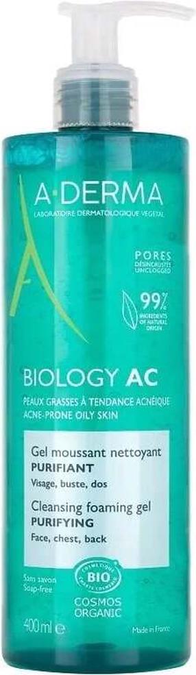 Sejas mazgāšanas želeja A-Derma Biology AC, 400 ml