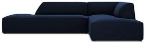 Kampinė sofa Micadoni Home Ruby Modular 4 Seats, tamsiai mėlyna sp., dešininė, 273 x 180 cm x 69 cm
