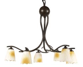 Sietynas kabinamas Candellux Lighting Mikado, G9, 6 x 40 W, balta sp. / vario sp.