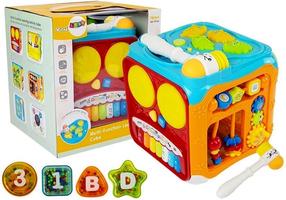 Attītošs kubs Lean Toys Multi Function, 21 cm, daudzkrāsaina