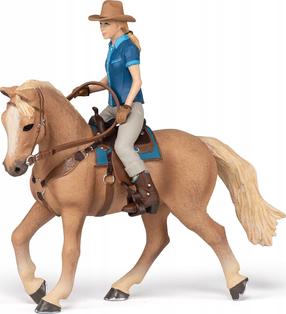 Mängukujuke Papo Wild West Horse And Cowgirl 410753, sinine v./pruun v.