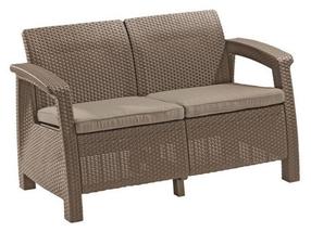 Lauko sofa Keter Corfu Love, ruda/pilka