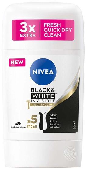 Дезодорант для тела Nivea Black & White Silky Smooth, 50 мл