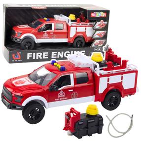 Mängu tuletõrjeauto Lean Toys Fire Engine, punane v.