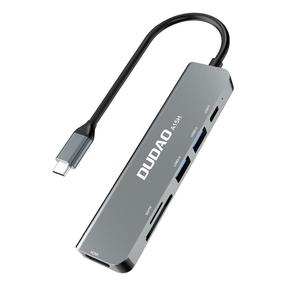 Adapter Dudao Alu 6in1 USB 3.2 Gen 1, USB Type-C, 0.17 m, hall v.