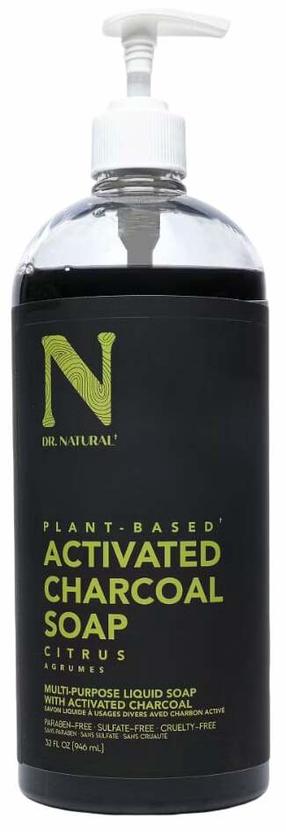 Skystas muilas Dr. Natural Activated Charcoal Citrus, 946 ml