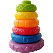 Edukacinė piramidė Smily Play, 12 cm, įvairių spalvų, 6 vnt.