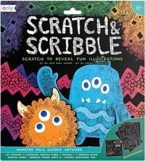 Skrāpēšanas komplekts Ooly Scratch & Scribble, daudzkrāsaina