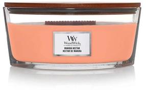Svece, aromātiskā WoodWick Ellipse Manuka Nectar, 40 h, 453.6 g, rozā krās.