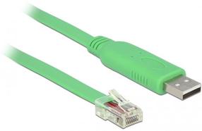 Adapteris Delock to RS-232 RJ45 male USB 2.0 A male, RJ-45, 1.8 m, zaļa krās.