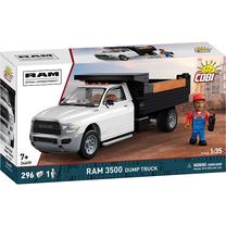 Konstruktorius, automobilis Cobi RAM 3500 Dump Truck 24659, 296 vnt., įvairių spalvų