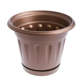 Puķu pods Uniplastex Primavera UDP26, plastmasa, Ø 26 cm, bronzas krās.
