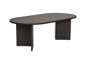 Kavos staliukas Nordure Sable, juoda sp., 60 cm x 119 cm x 40 cm