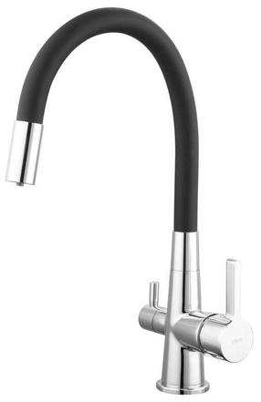 Кухонный смеситель Vento Cucina Flexy 2, черный цв./хромовый цв.