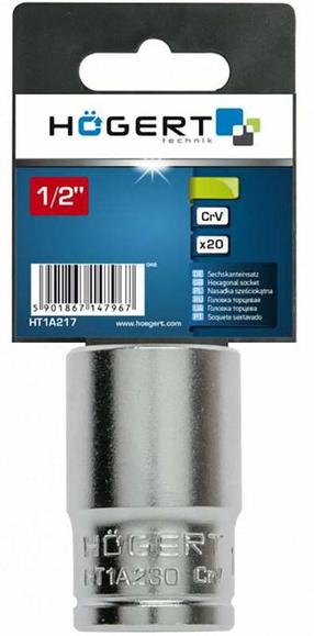 Šešiakampė galvutė Högert HT1A230, 30 mm, 1/2", Ø30 mm