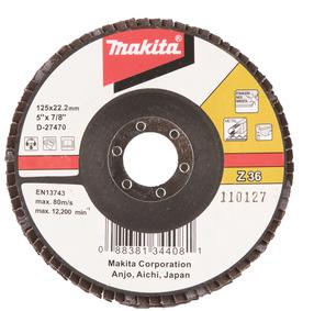 Žiedlapinis šlifavimo diskas Makita D-27470, 125 mm x 22.23 mm