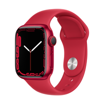 Išmanusis laikrodis Apple Watch Series 7 GPS + Cellular, 41mm RED Aluminium Case with RED Sport Band - Regular, raudona sp.
