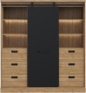 Spinta Forte KZMR631B-M328, ruda sp./juoda sp., 148.4 cm x 52 cm x 160.2 cm