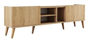 TV galds Kalune Design Lotus 1350, ozola krās., 180 cm x 34 cm x 52 cm