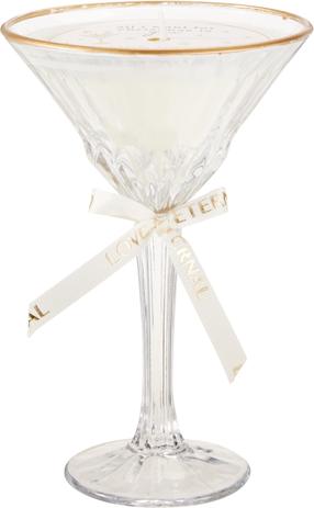 Svece, aromātiskā Glass, 20 h, 425 g, caurspīdīga krās./balta krās.