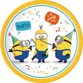 Vienkartinės lėkštės GoDan Minions 4934579, Ø 23 cm, 8 vnt.