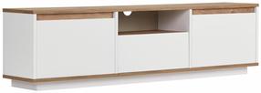 TV skapītis Nordure Sentinel, balts krās./pine, 29.5 cm x 160 cm x 42 cm