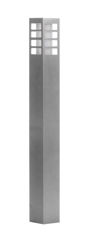 Pastatomas lauko šviestuvas Su-Ma Rado III 1, 18W, E27, IP54, sidabro sp., 8 cm x 75 cm