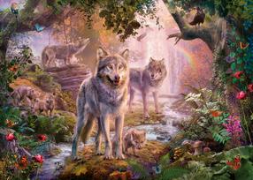 Puzle Ravensburger Summer Wolves, 70 cm x 50 cm, 1000 gab.