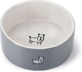 Bļoda dzīvniekam Beeztees Lou, 2 l, 21.5 cm x 21.5 cm x 8.5 cm, pelēka krās.