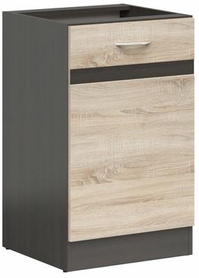 Нижний кухонный шкаф Junona Line, коричневый цв./бежевый цв., 47 см x 50 см x 82.5 см