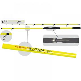 Spiningas Fish2Fish F2FS-300, 300 cm, 255 g, juoda sp./geltona sp.