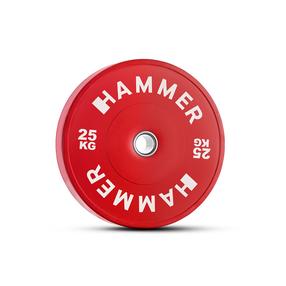 Diskinis svoris Hammer Bumper plate, 25 kg, raudona sp.