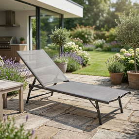 Õue lamamistool Domoletti Tela C4025, antratsiit v., 182 cm x 55 cm x 57.5 - 95.5 cm