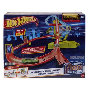 Automobilių trasa Mattel Hot Wheels Hpc07 Neon Speeders Skyscraper Speed Circuit