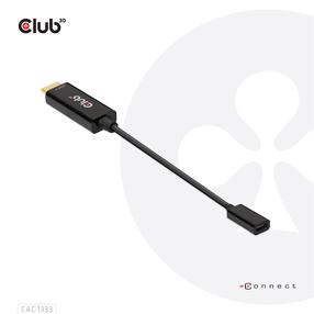 Adapteris Club 3D CAC-1333 HDMI, USB Type C, 0.22 m, melna krās.