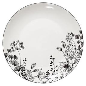 Lėkštė pietų, Ø 27 cm, balta sp./juoda sp.