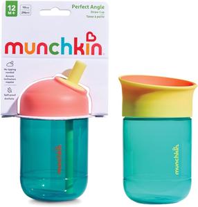 Vaikiškas puodelis Munchkin Perfect Angle & Miracle, 296 ml, 1 m., plastikas, žalia sp.