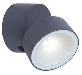 Sieninis lauko šviestuvas Lutec Trumpet, 6.7W, LED, IP54, tamsiai pilka sp., 8.5 cm x 11 cm