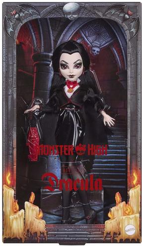 Кукла Mattel Monster High Monsters Dracula JKM50, 29 см, черный цв.