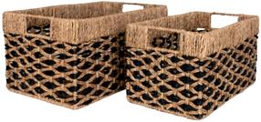 Krepšių rinkinys, daiktų saugojimo House Nordic Salar 4401527, juoda sp./smėlio sp., 40 x 25 x 21 cm