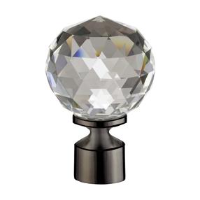 Karnizo antgalis Domoletti Crystal Kula, Ø 19 mm, titano sp.