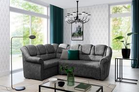 Kampinė sofa Lord II Dora 90, pilka sp., kairinė, 190 x 243 cm x 105 cm