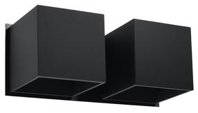 Šviestuvas sieninis Sollux Quad 2 5903282706569, G9, 2 x 40 W, juoda sp. / juoda sp.